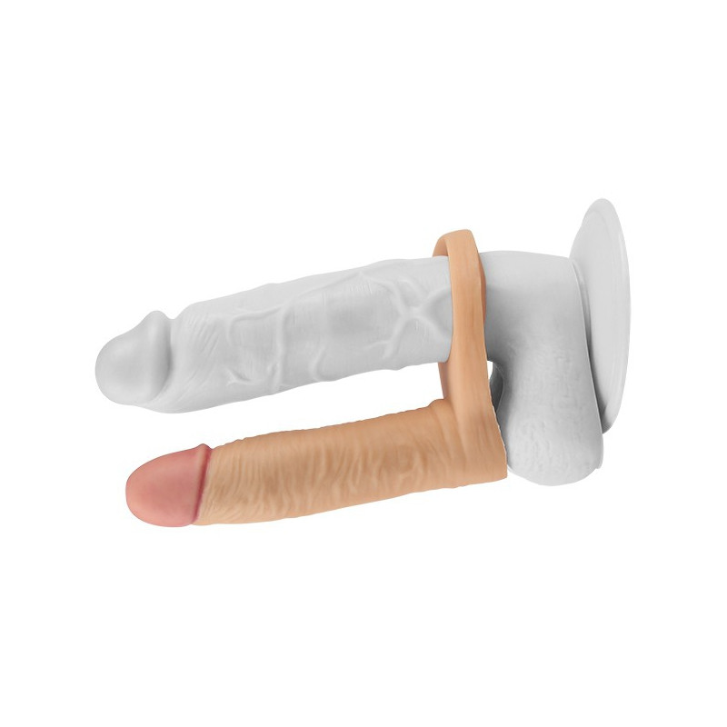 LoveToy Double gode Cockring - 12.5 x 2.9 cm Flesh